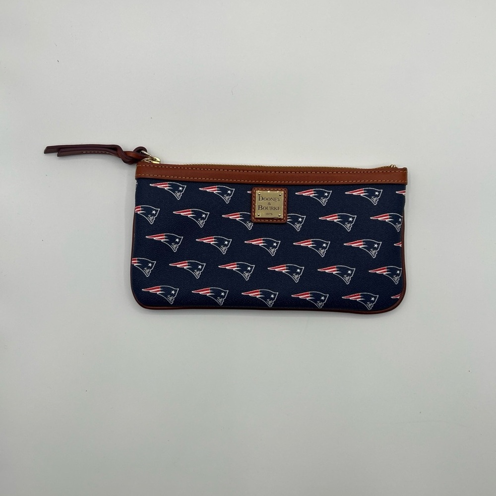 Dooney & Bourke Navy and Brown Wristlet